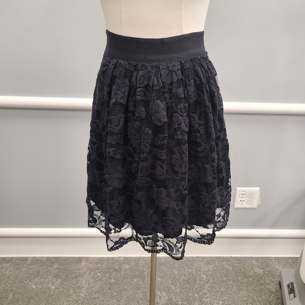 BB Dakota Black Lace Mini Skirt